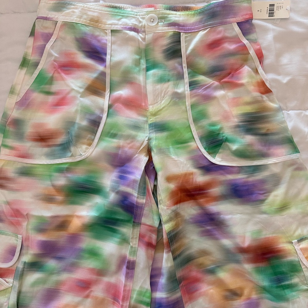Brand New, Anthropologie Wide Leg, Multi-Color, Cargo Pants, Size 4
